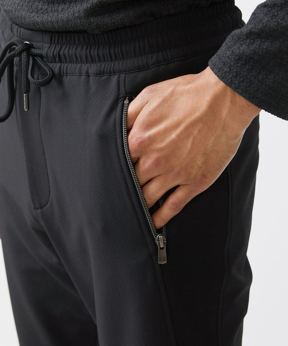 MNLAV54290 MICHEL KLEIN HOMME(ミッシェルクラン オム) ゴム入りリラックスパンツ ブラック