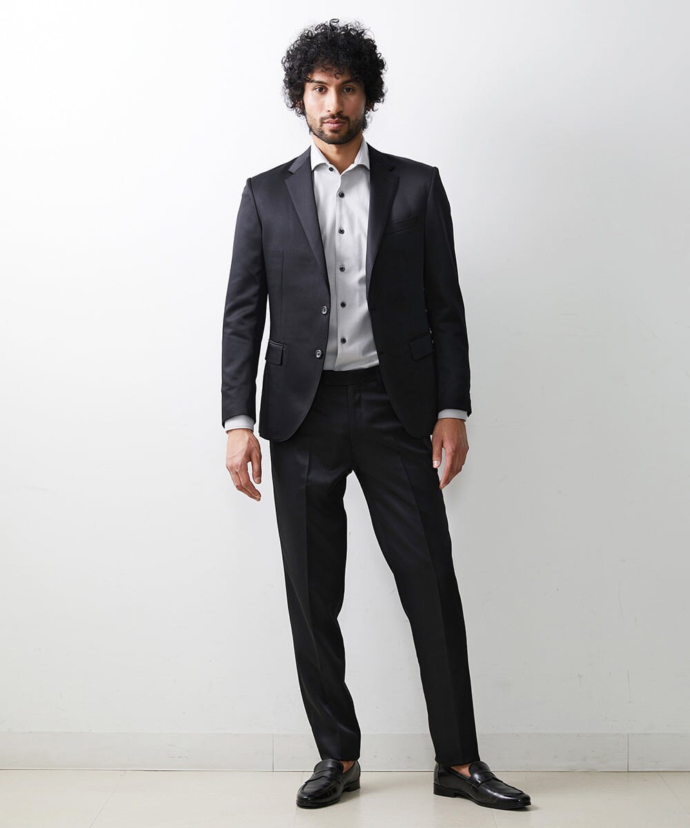 MNLAV80250 MICHEL KLEIN HOMME(ミッシェルクラン オム) フォーマルブラックスラックスパンツ ブラック