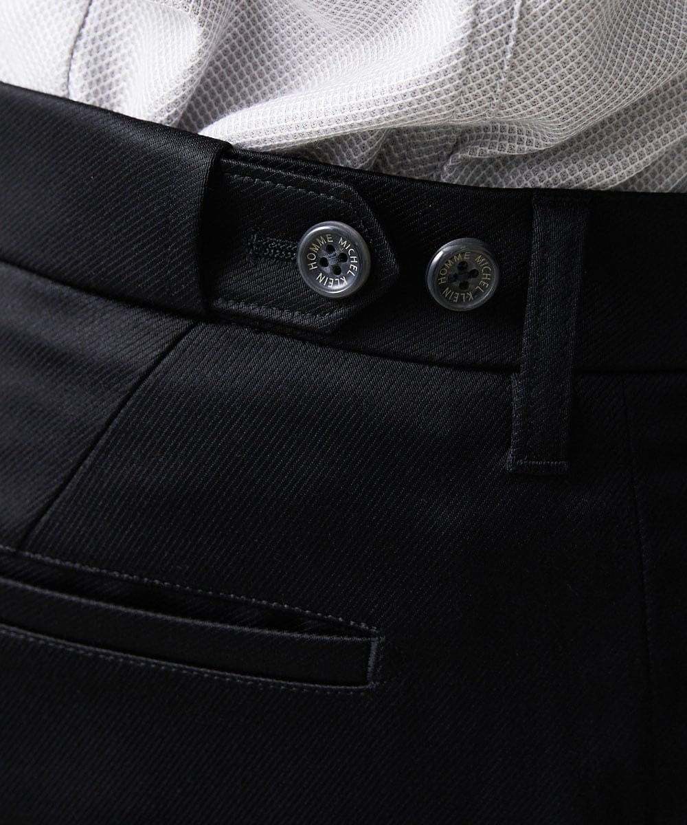 MNLAV80250 MICHEL KLEIN HOMME(ミッシェルクラン オム) フォーマルブラックスラックスパンツ ブラック