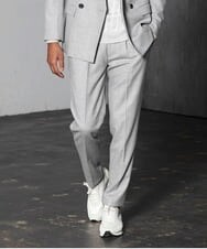 MNLAV82250 MICHEL KLEIN HOMME(ミッシェルクラン オム) リラックススラックスパンツ ライトグレー(91)
