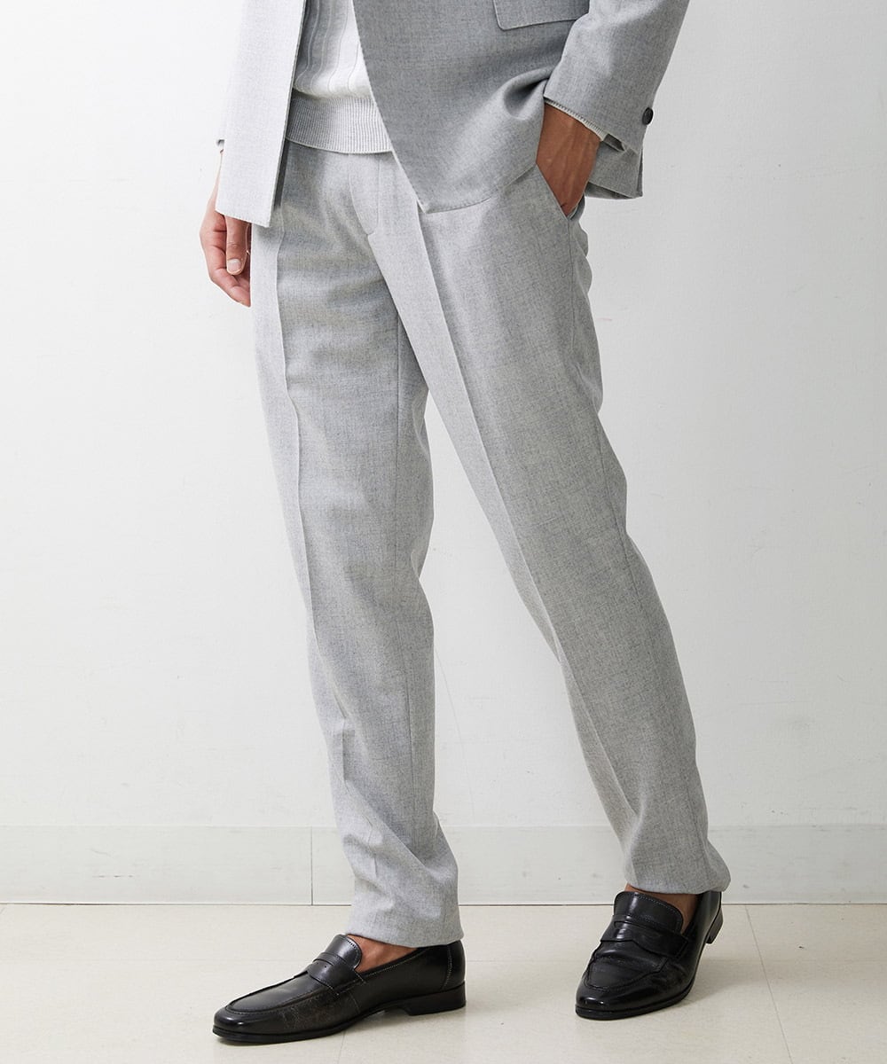 MNLAV82250 MICHEL KLEIN HOMME(ミッシェルクラン オム) リラックススラックスパンツ ライトグレー(91)