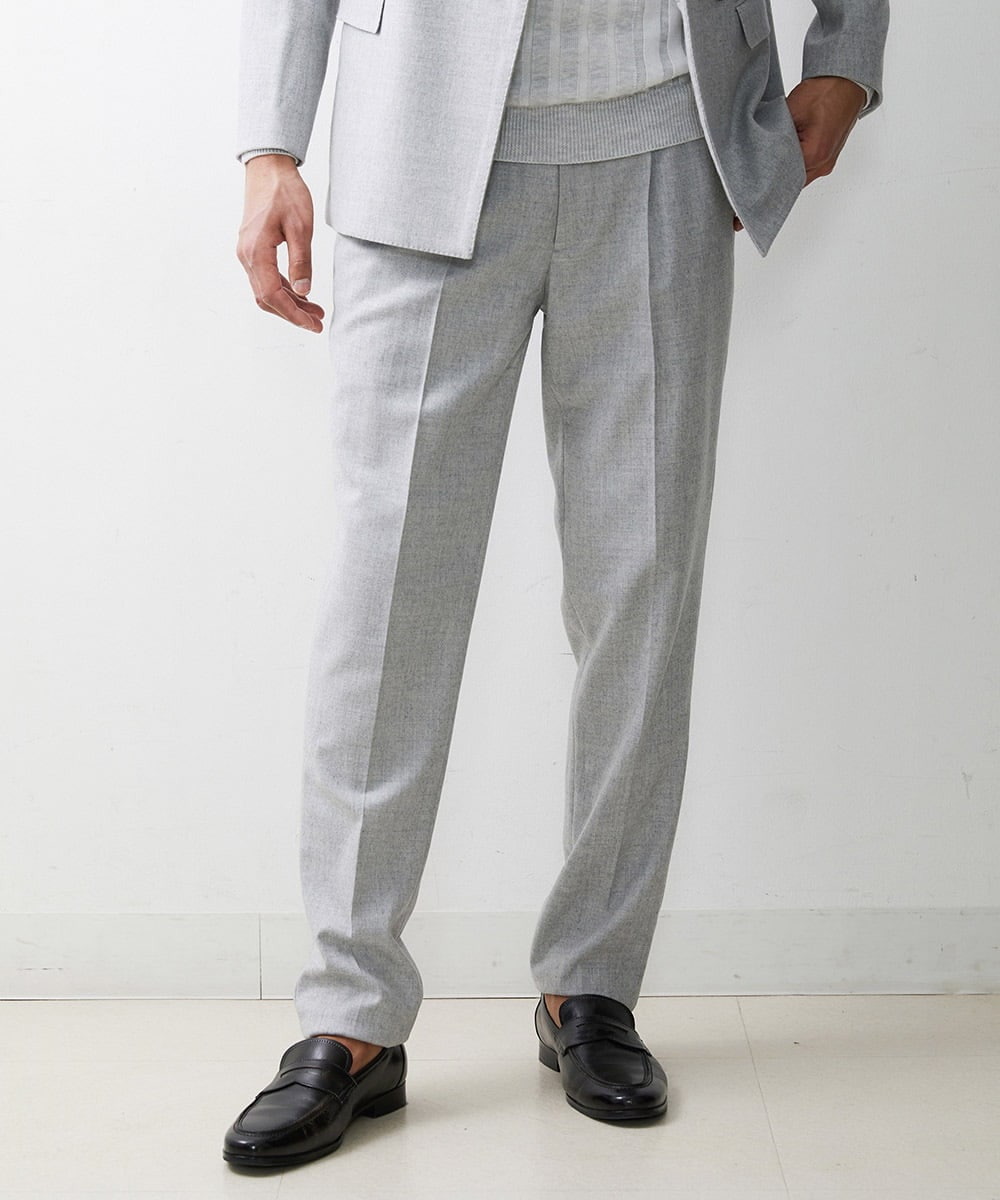 MNLAV82250 MICHEL KLEIN HOMME(ミッシェルクラン オム) リラックススラックスパンツ ライトグレー(91)