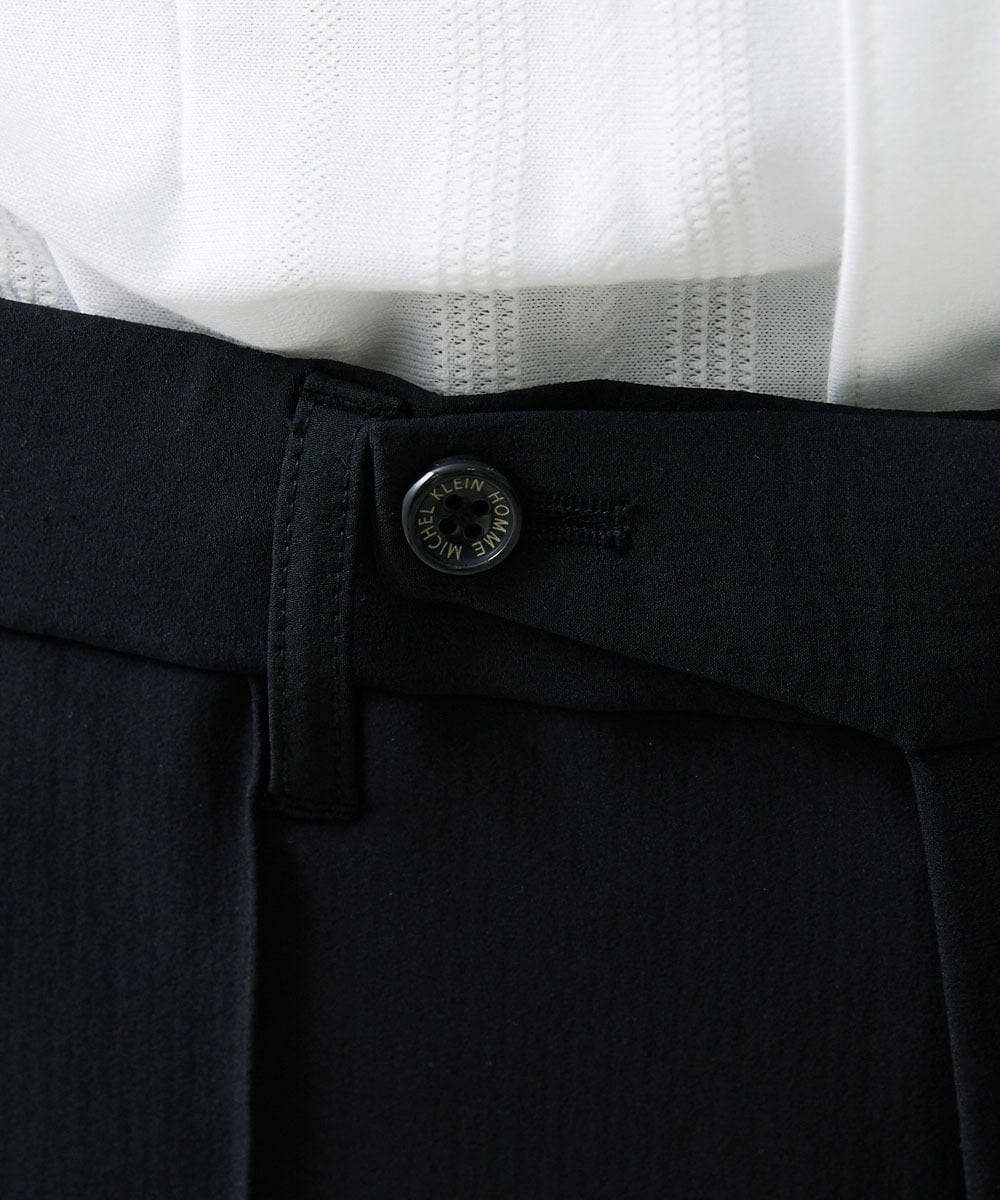 MNLAV85270 MICHEL KLEIN HOMME(ミッシェルクラン オム) ウォーターテックストレッチスラックスパンツ ブラック(94)