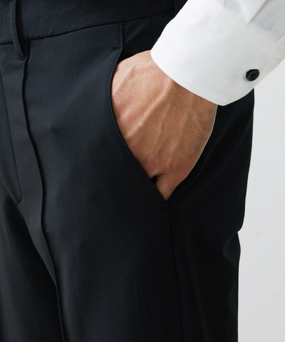MNLAV85270 MICHEL KLEIN HOMME(ミッシェルクラン オム) ウォーターテックストレッチスラックスパンツ ブラック(94)