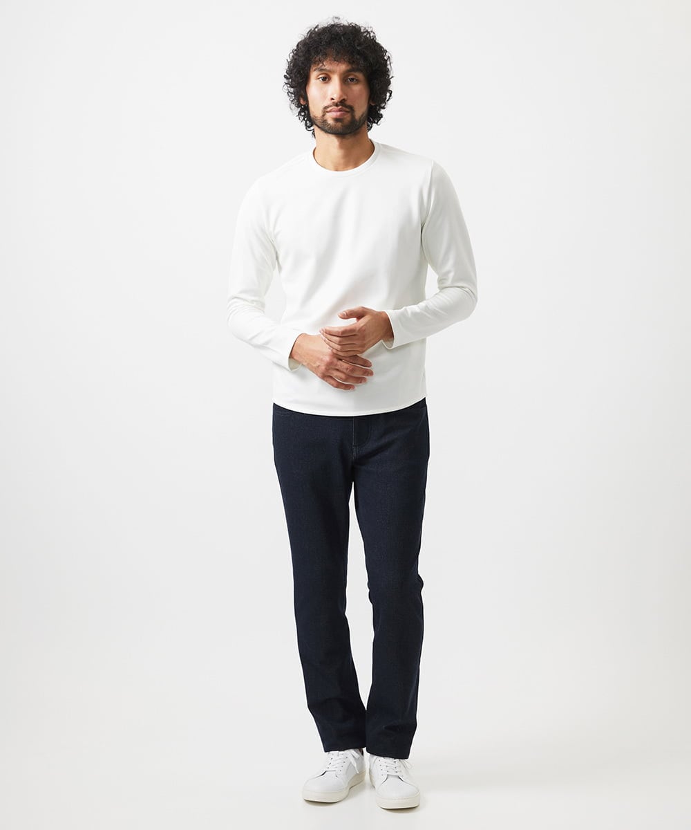 MNLCC55230 MICHEL KLEIN HOMME(ミッシェルクラン オム) デニム調ストレッチファイブポケットパンツ ネイビー