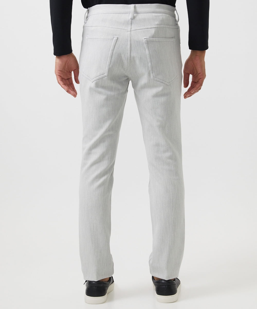 MNLCC55230 MICHEL KLEIN HOMME(ミッシェルクラン オム) デニム調ストレッチファイブポケットパンツ ライトグレー