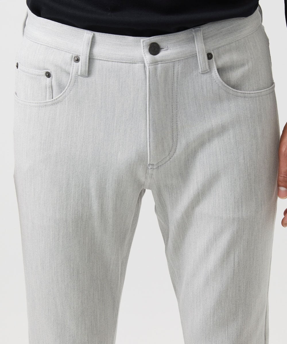 MNLCC55230 MICHEL KLEIN HOMME(ミッシェルクラン オム) デニム調ストレッチファイブポケットパンツ ライトグレー