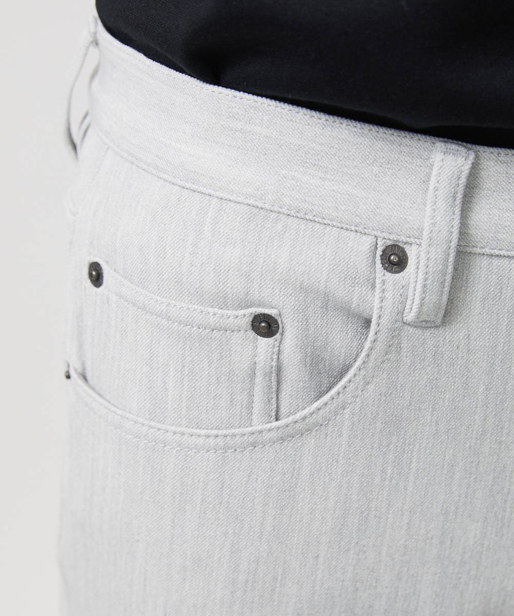 MNLCC55230 MICHEL KLEIN HOMME(ミッシェルクラン オム) デニム調ストレッチファイブポケットパンツ ライトグレー