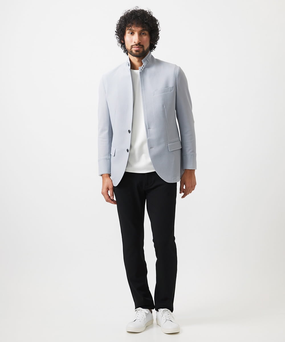 MNLCC55230 MICHEL KLEIN HOMME(ミッシェルクラン オム) デニム調ストレッチファイブポケットパンツ ブラック