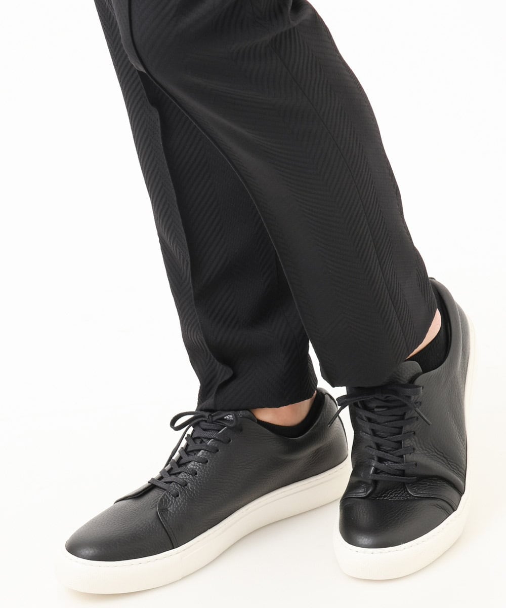 MNLCD51250 MICHEL KLEIN HOMME(ミッシェルクラン オム) 【セットアップ】ビックへリンボンスラックスパンツ ブラック