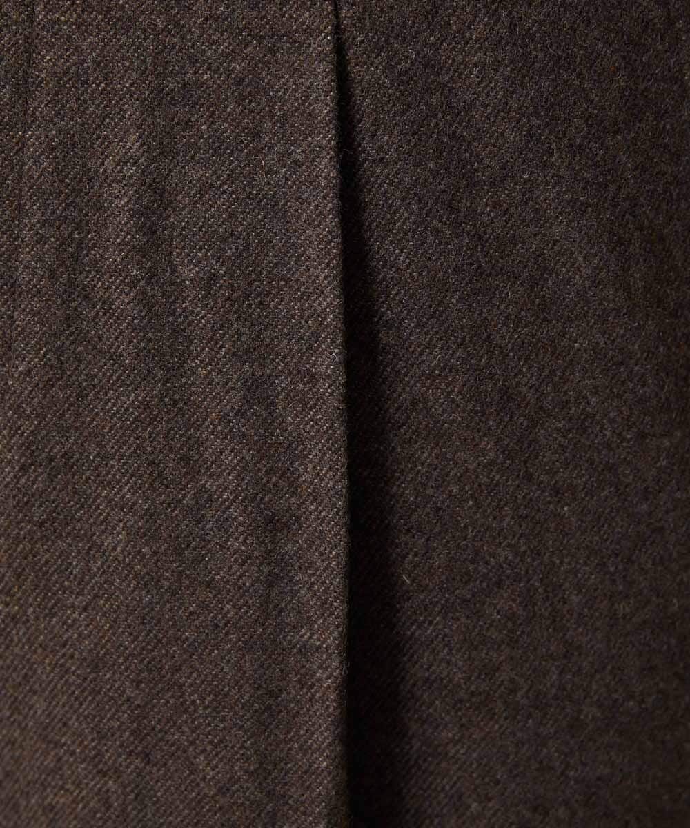 MNLCG60290 MICHEL KLEIN HOMME(ミッシェルクラン オム) ウールワイドスラックスパンツ ブラウン