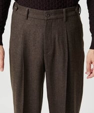MNLCG60290 MICHEL KLEIN HOMME(ミッシェルクラン オム) ウールワイドスラックスパンツ ブラウン