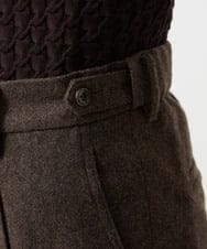 MNLCG60290 MICHEL KLEIN HOMME(ミッシェルクラン オム) ウールワイドスラックスパンツ ブラウン