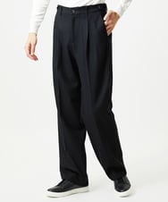 MNLCG60290 MICHEL KLEIN HOMME(ミッシェルクラン オム) ウールワイドスラックスパンツ ブラック