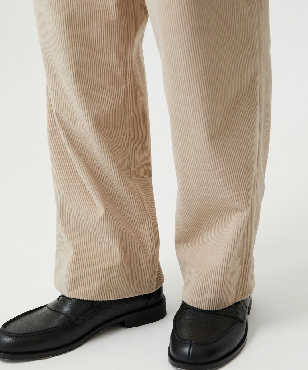 MNLCG62250 MICHEL KLEIN HOMME(ミッシェルクラン オム) 【セットアップ】コーデュロイスラックスワイドパンツ オフホワイト