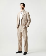 MNLCG62250 MICHEL KLEIN HOMME(ミッシェルクラン オム) 【セットアップ】コーデュロイスラックスワイドパンツ オフホワイト