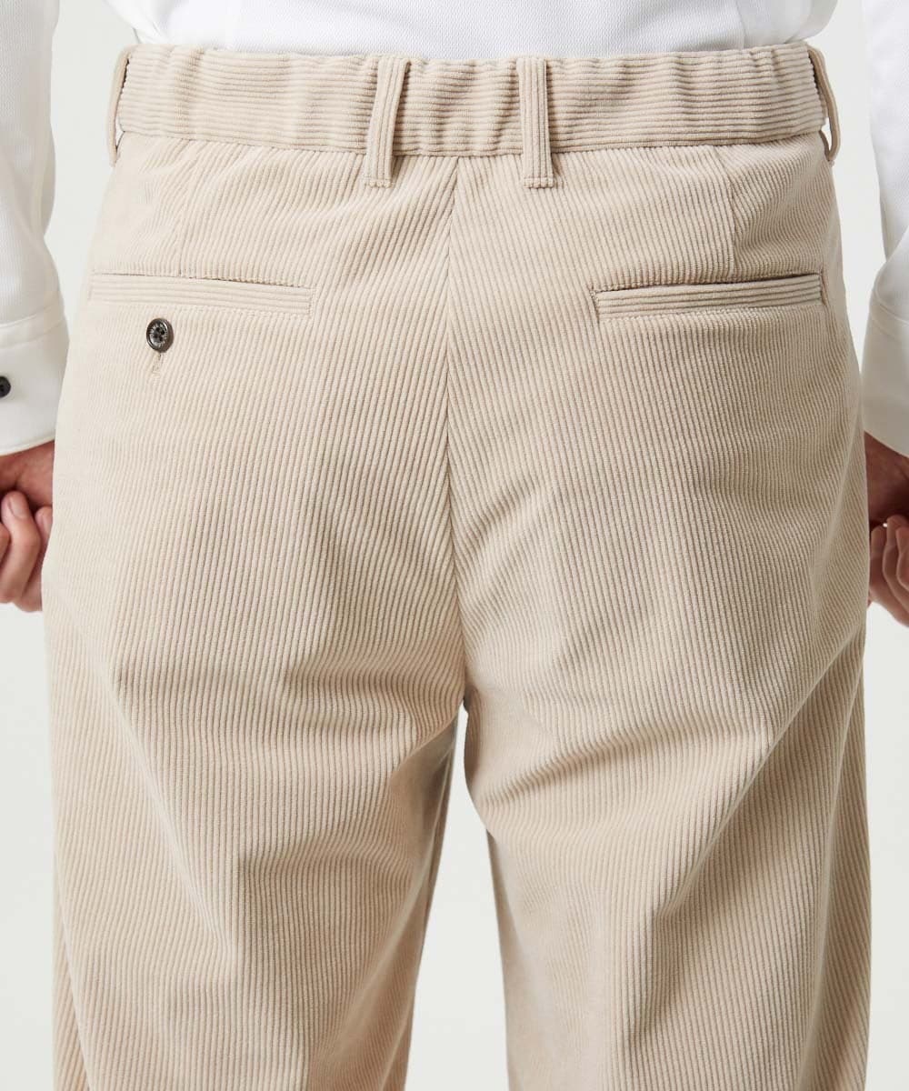 MNLCG62250 MICHEL KLEIN HOMME(ミッシェルクラン オム) 【セットアップ】コーデュロイスラックスワイドパンツ オフホワイト