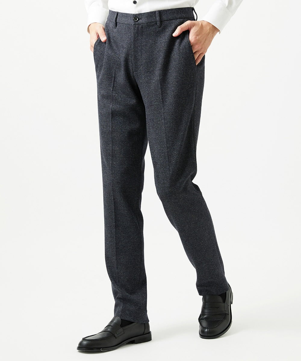 MNLCI06290 MICHEL KLEIN HOMME(ミッシェルクラン オム) 【セットアップ】グレンチェック柄スラックスパンツ ダークグレー