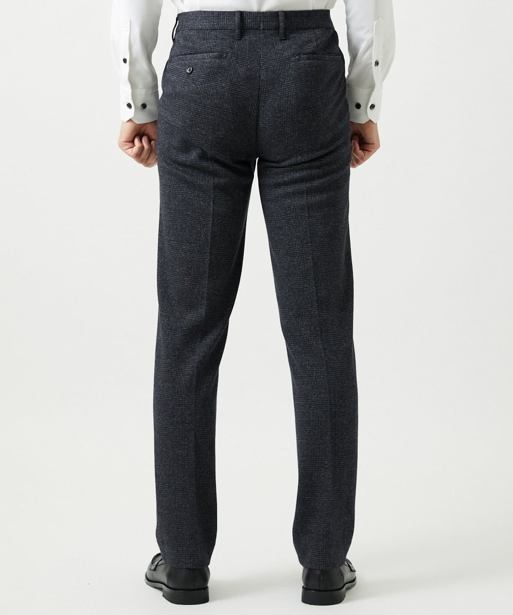 MNLCI06290 MICHEL KLEIN HOMME(ミッシェルクラン オム) 【セットアップ】グレンチェック柄スラックスパンツ ダークグレー