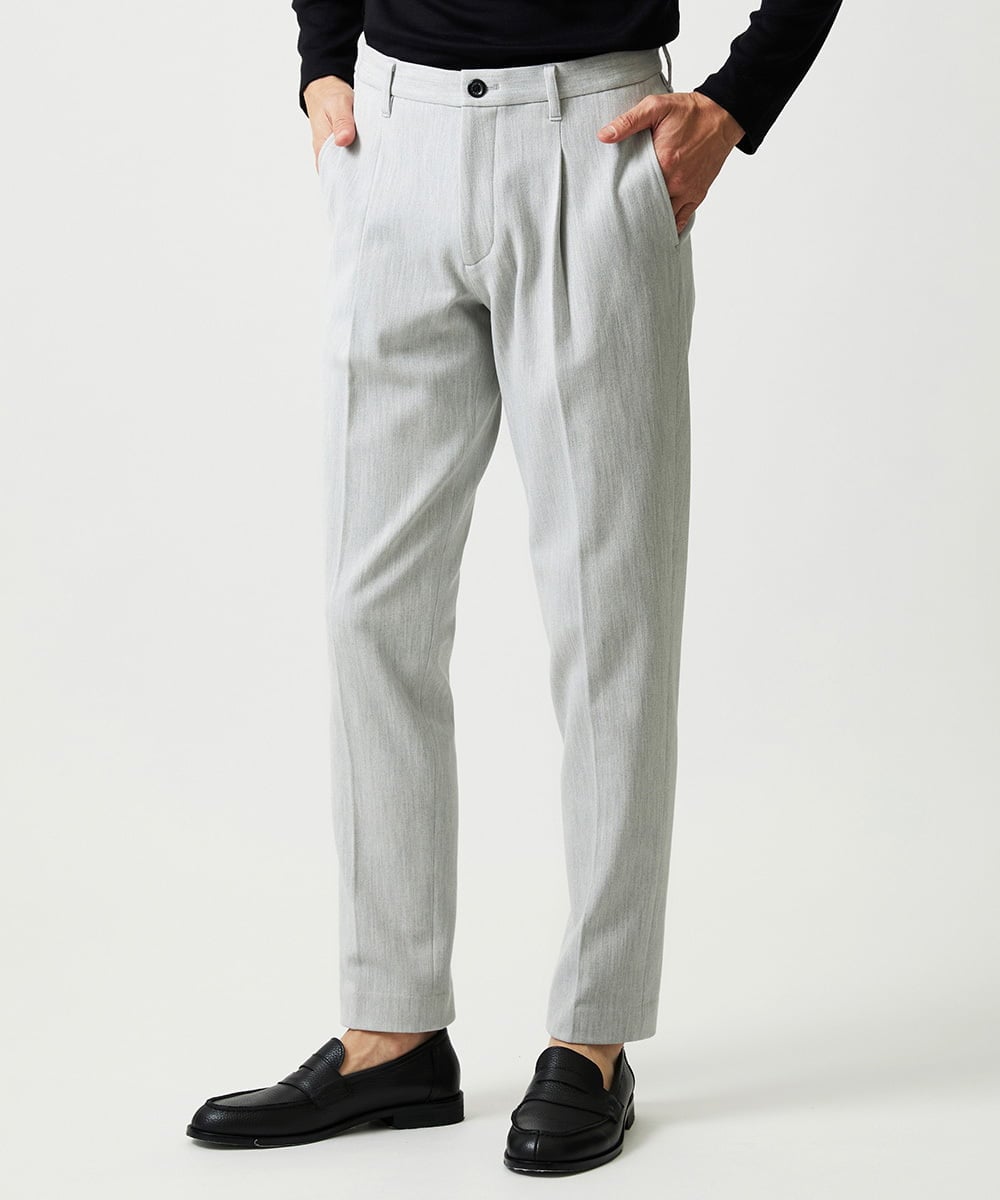 MNLCI57250 MICHEL KLEIN HOMME(ミッシェルクラン オム) デニム調スラックスパンツ ライトグレー