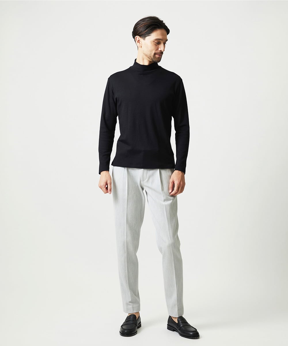 MNLCI57250 MICHEL KLEIN HOMME(ミッシェルクラン オム) デニム調スラックスパンツ ライトグレー