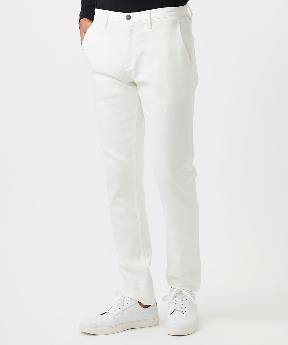MNLDA53360 MICHEL KLEIN HOMME(ミッシェルクラン オム) 《日本製》ホワイトデニムパンツ ホワイト