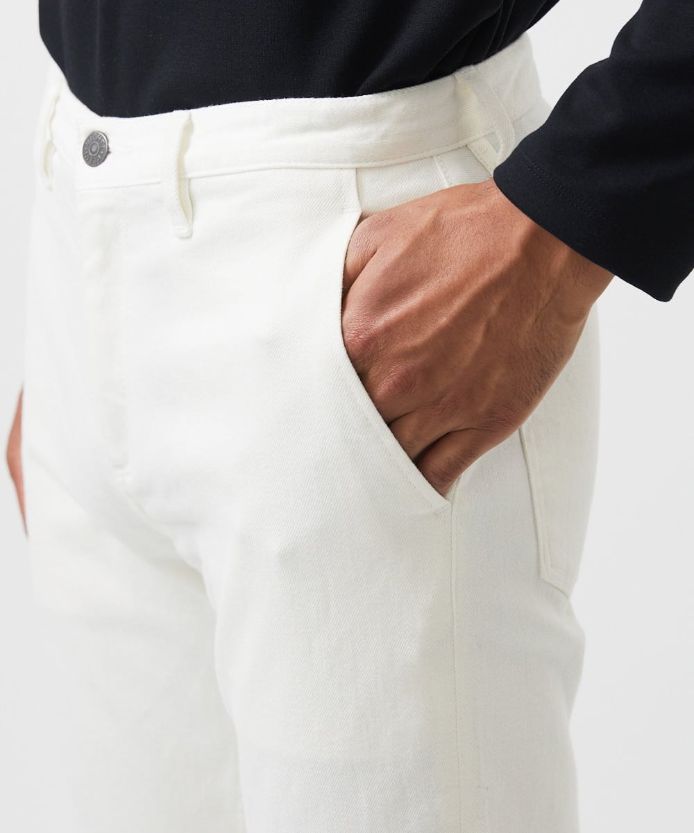 MNLDA53360 MICHEL KLEIN HOMME(ミッシェルクラン オム) 《日本製》ホワイトデニムパンツ ホワイト