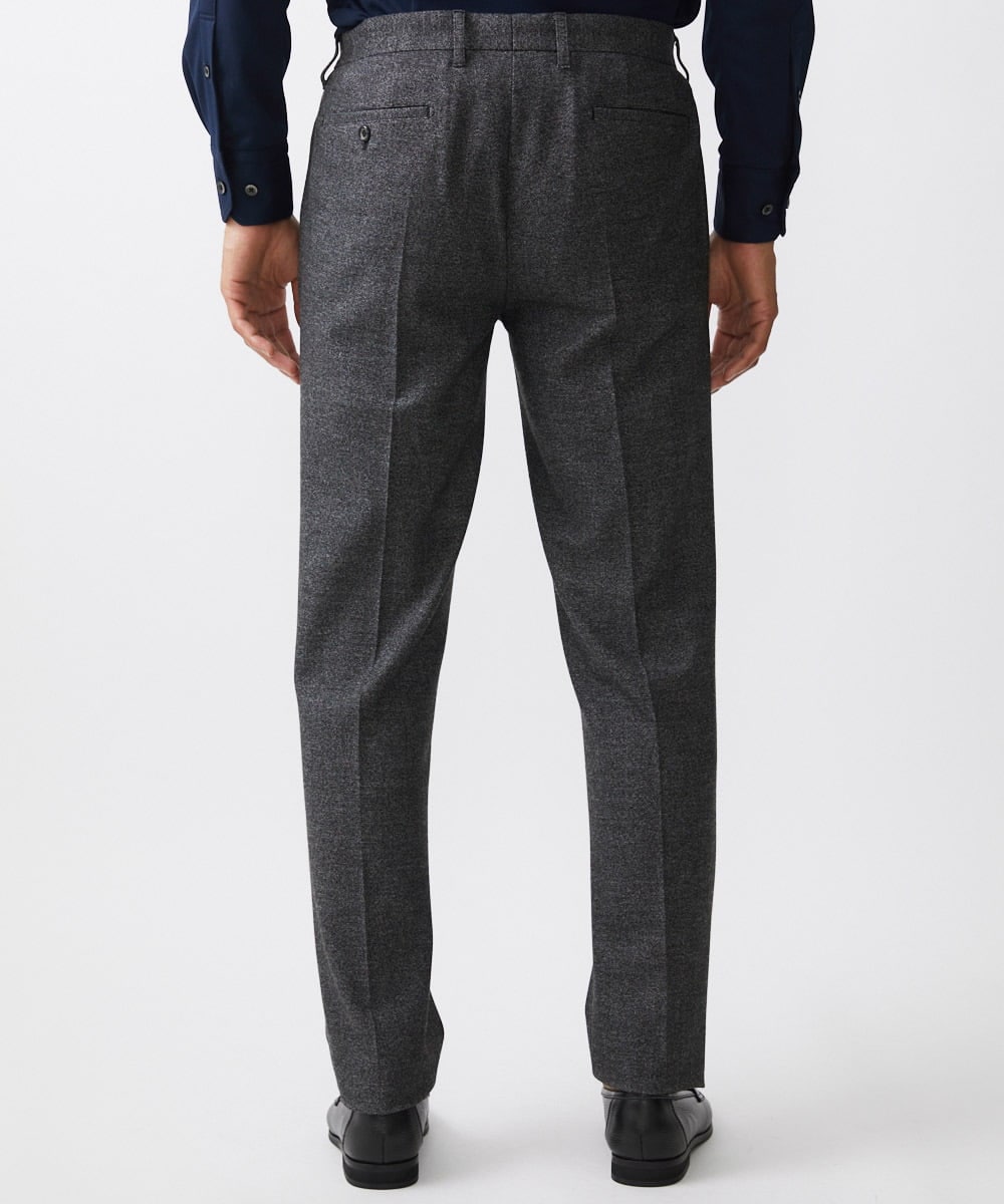 MNLDC09230 MICHEL KLEIN HOMME(ミッシェルクラン オム) ツイード調ストレッチスラックスパンツ セットアップ ダークグレー