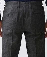 MNLDC09230 MICHEL KLEIN HOMME(ミッシェルクラン オム) ツイード調ストレッチスラックスパンツ セットアップ ダークグレー
