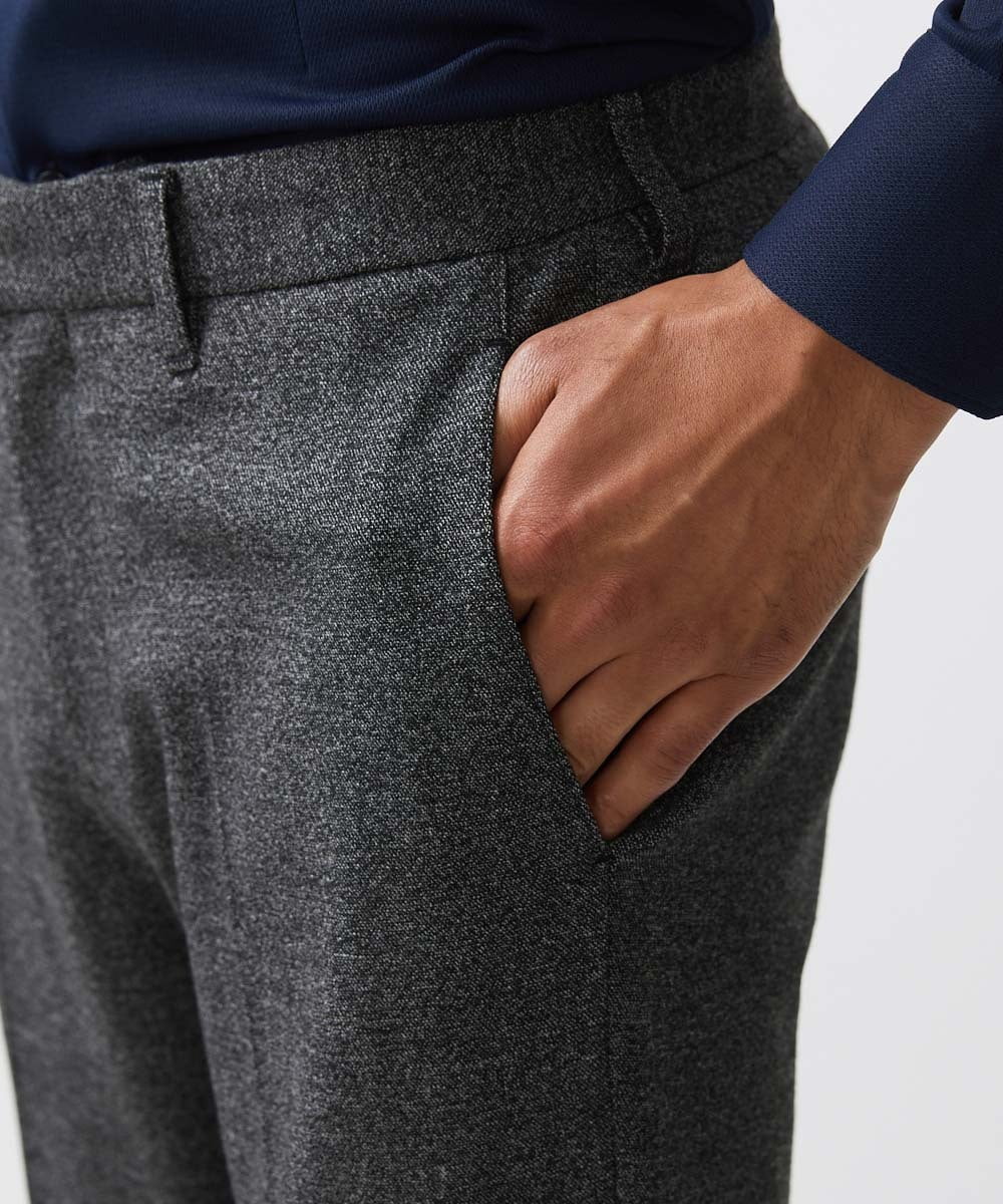 MNLDC09230 MICHEL KLEIN HOMME(ミッシェルクラン オム) ツイード調ストレッチスラックスパンツ セットアップ ダークグレー