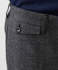 MNLDC09230 MICHEL KLEIN HOMME(ミッシェルクラン オム) ツイード調ストレッチスラックスパンツ セットアップ ダークグレー