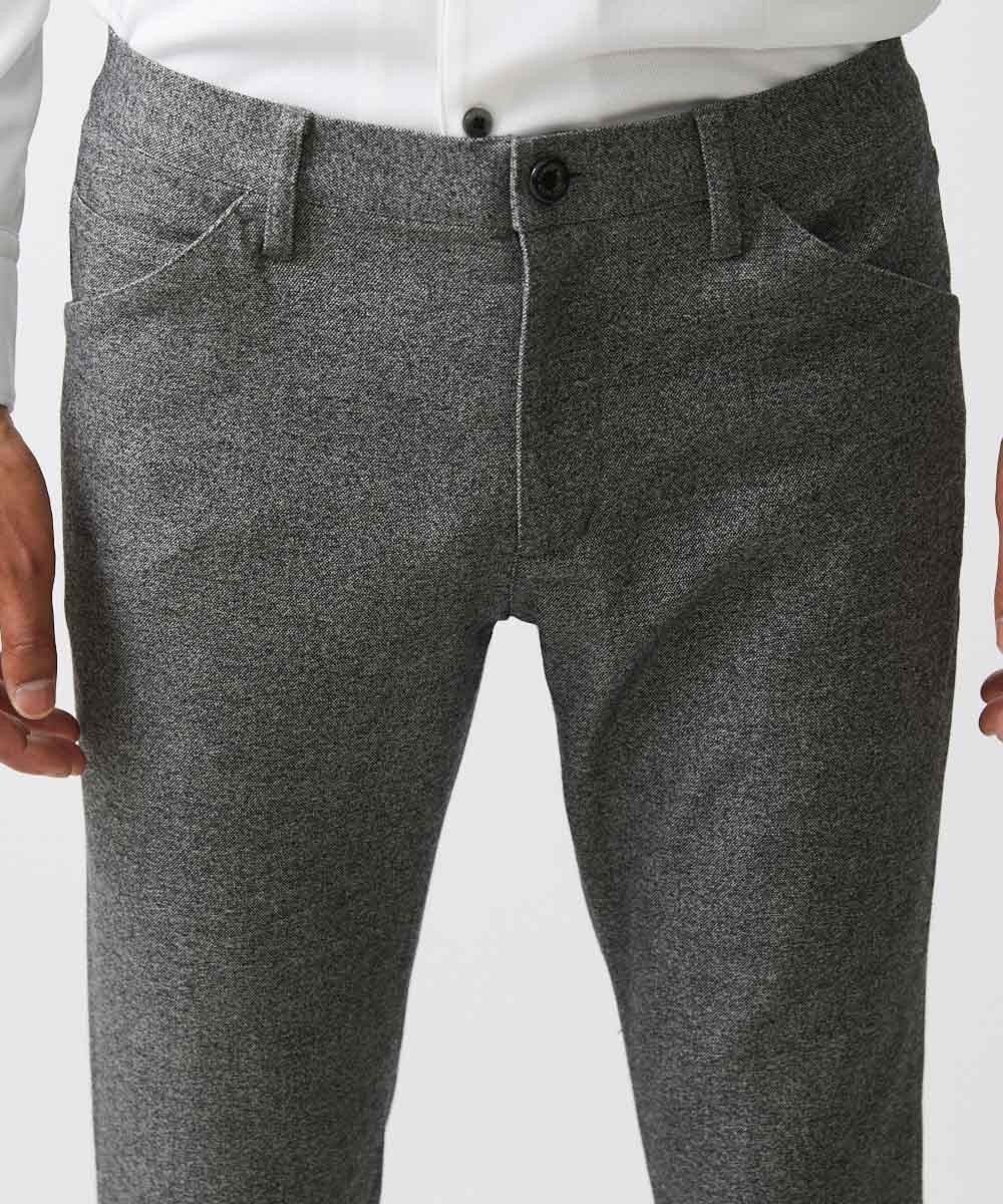 MNLDC58200 MICHEL KLEIN HOMME(ミッシェルクラン オム) ツイード調ストレッチ5ポケットパンツ セットアップ グレー
