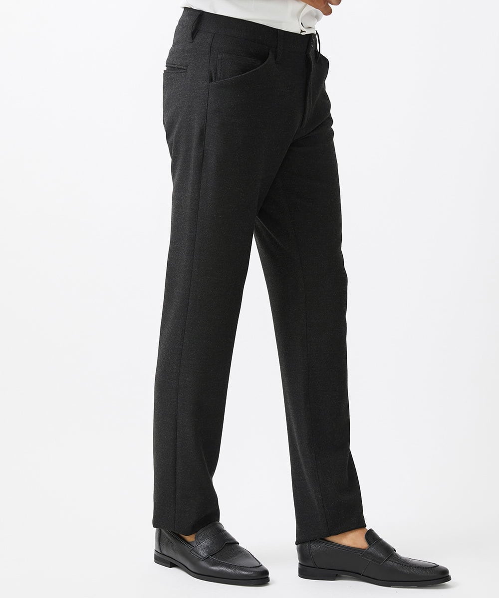 MNLDC58200 MICHEL KLEIN HOMME(ミッシェルクラン オム) ツイード調ストレッチ5ポケットパンツ セットアップ ブラック