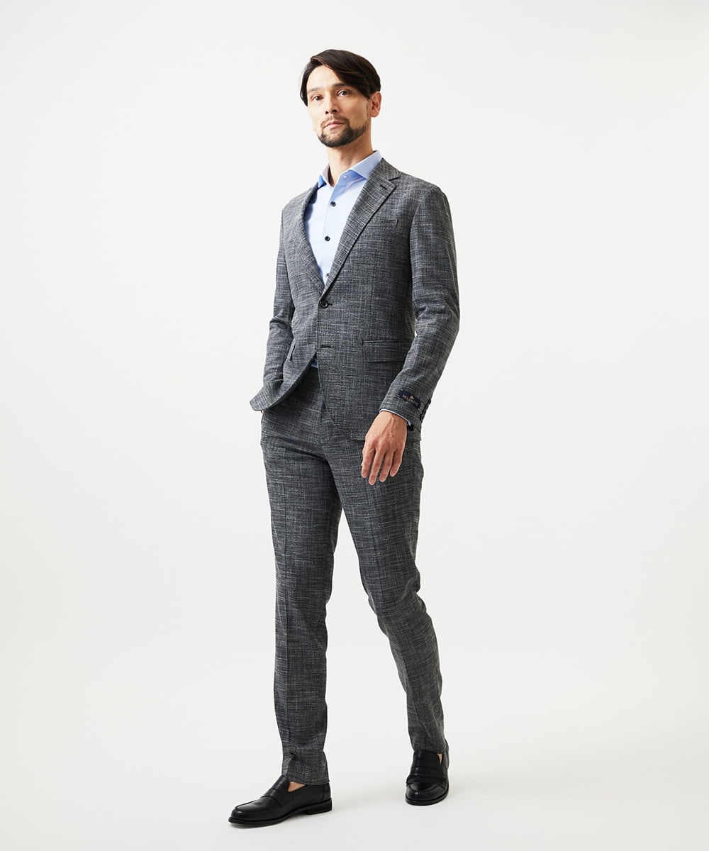 MNLDD01230 MICHEL KLEIN HOMME(ミッシェルクラン オム) 【セットアップ】3ピース対応スラックスパンツ グレー