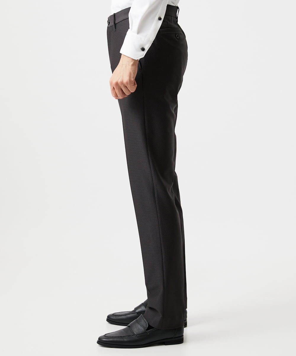 MNLDD09230 MICHEL KLEIN HOMME(ミッシェルクラン オム) トリコットストレッチスラックスパンツ ダークグレー