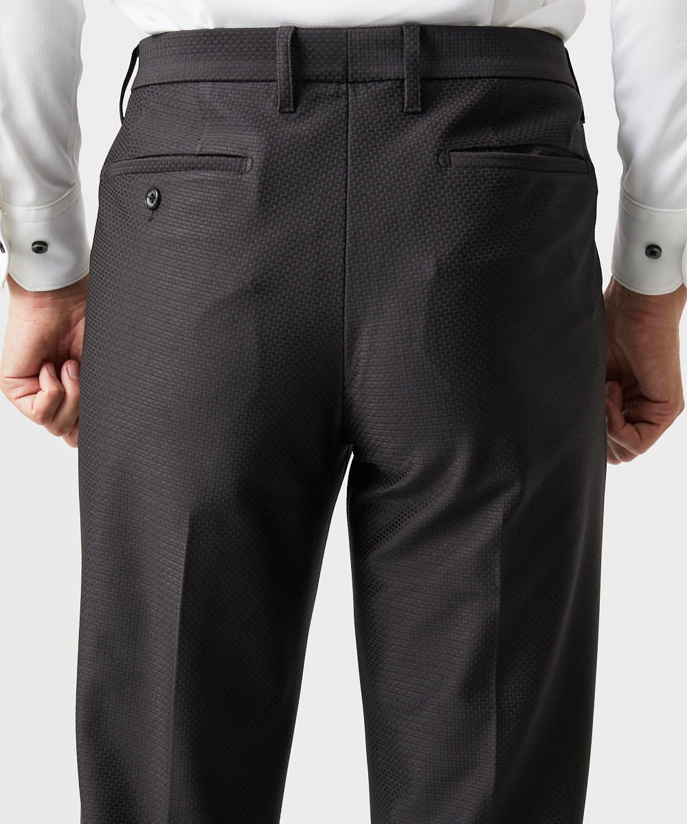 MNLDD09230 MICHEL KLEIN HOMME(ミッシェルクラン オム) トリコットストレッチスラックスパンツ ダークグレー