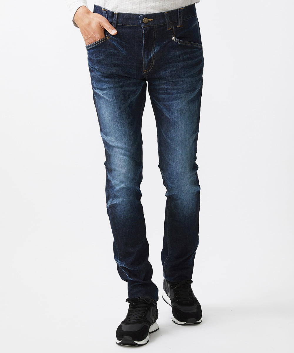 MNLDD26330 MICHEL KLEIN HOMME(ミッシェルクラン オム) 《日本製》ブルーオーシャンデニムパンツ ネイビー