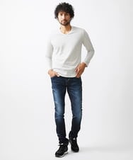 MNLDD26330 MICHEL KLEIN HOMME(ミッシェルクラン オム) 《日本製》ブルーオーシャンデニムパンツ ネイビー