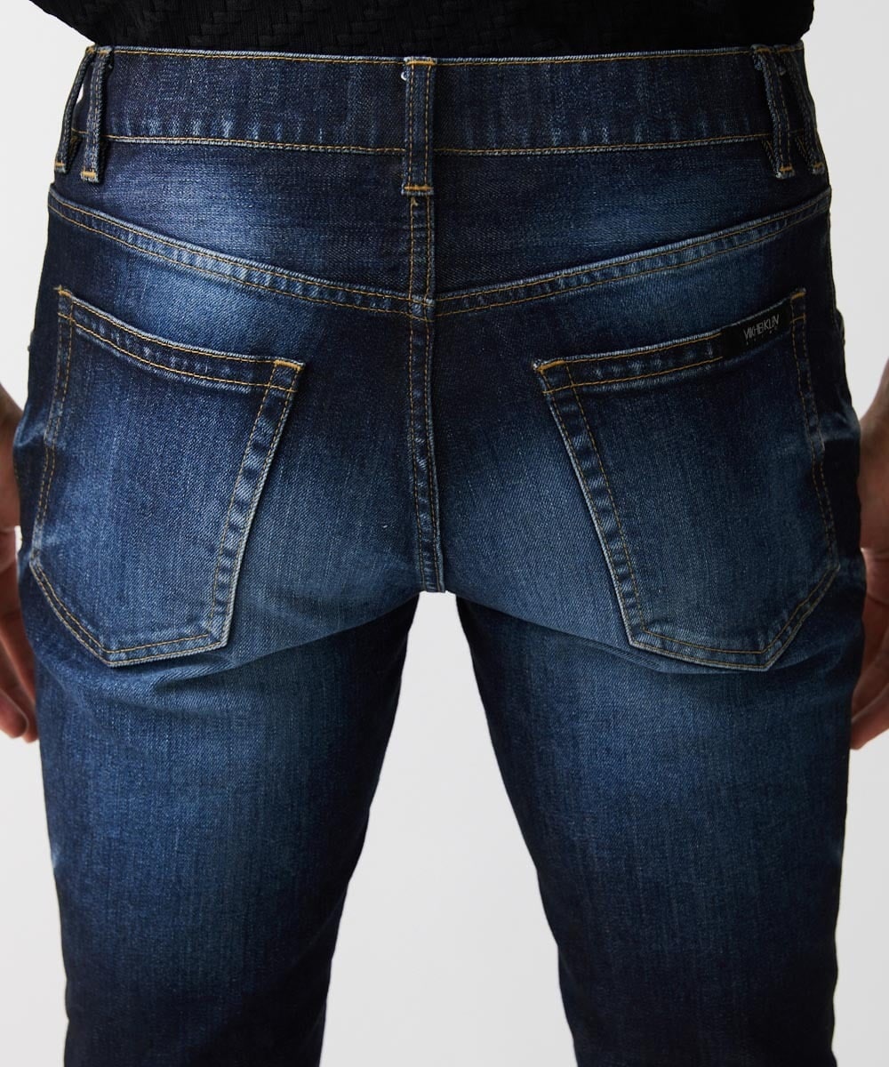 MNLDD26330 MICHEL KLEIN HOMME(ミッシェルクラン オム) 《日本製》ブルーオーシャンデニムパンツ ネイビー