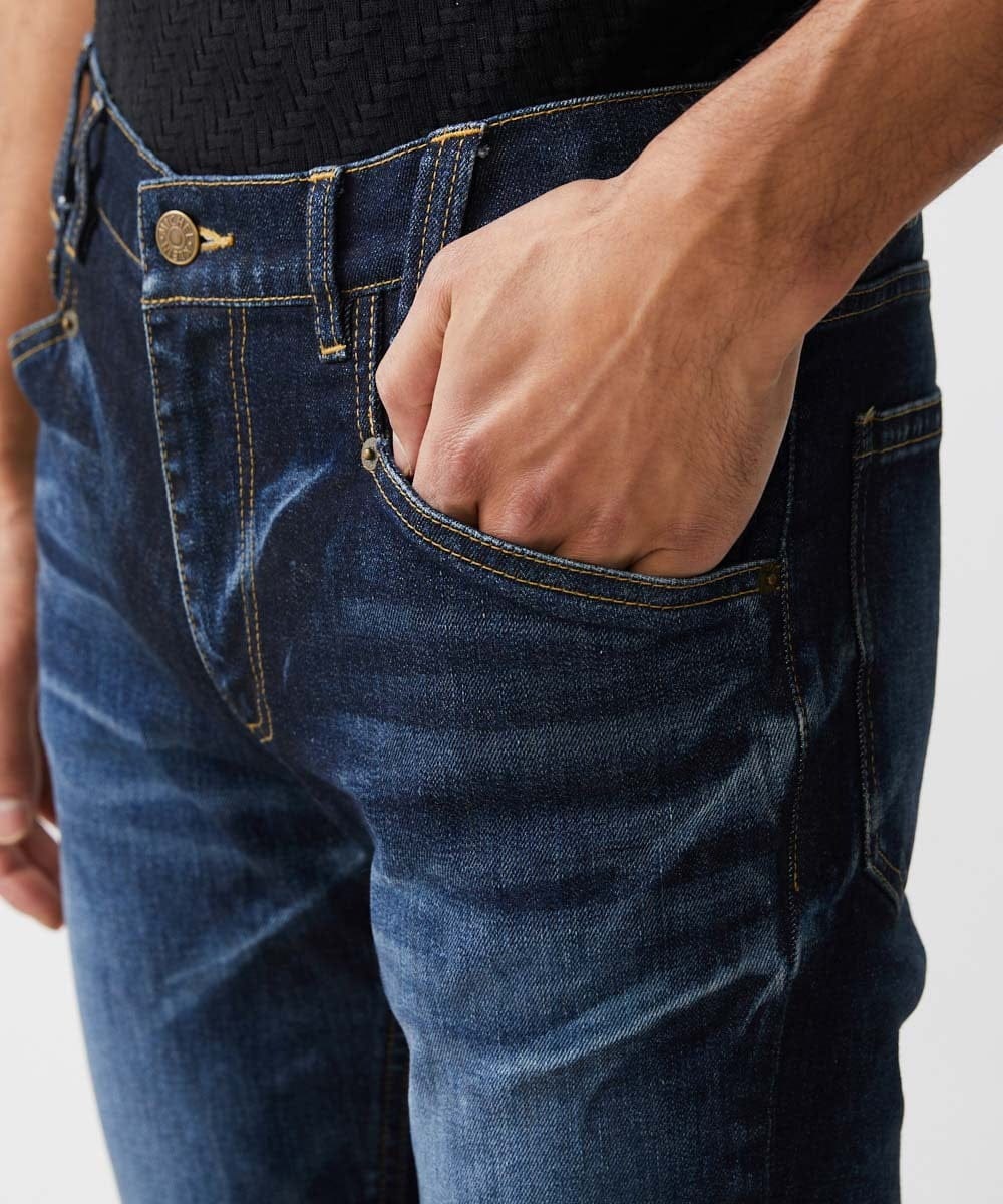 MNLDD26330 MICHEL KLEIN HOMME(ミッシェルクラン オム) 《日本製》ブルーオーシャンデニムパンツ ネイビー