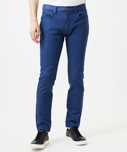 MNLDD50170 MICHEL KLEIN HOMME 【撥水】プレビアシャンブレー5ポケットパンツ