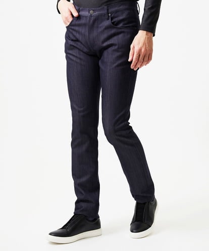 MNLDD50170 MICHEL KLEIN HOMME 【撥水】プレビアシャンブレー5ポケットパンツ