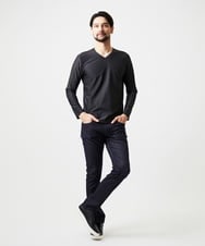 MNLDD50170 MICHEL KLEIN HOMME(ミッシェルクラン オム) 【撥水】プレビアシャンブレー5ポケットパンツ ネイビー