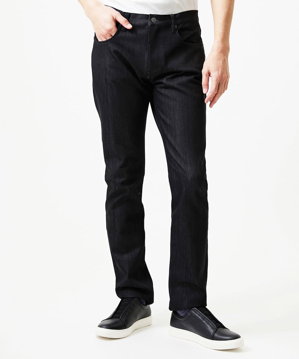 MNLDD50170 MICHEL KLEIN HOMME(ミッシェルクラン オム) 【撥水】プレビアシャンブレー5ポケットパンツ ブラック