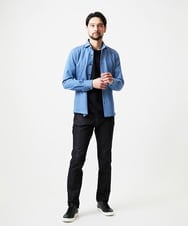 MNLDD50170 MICHEL KLEIN HOMME(ミッシェルクラン オム) 【撥水】プレビアシャンブレー5ポケットパンツ ブラック