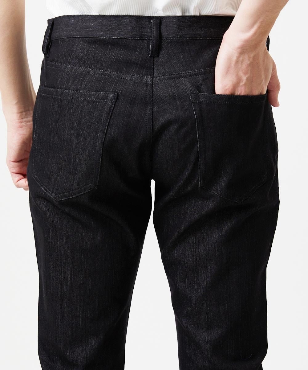 MNLDD50170 MICHEL KLEIN HOMME(ミッシェルクラン オム) 【撥水】プレビアシャンブレー5ポケットパンツ ブラック