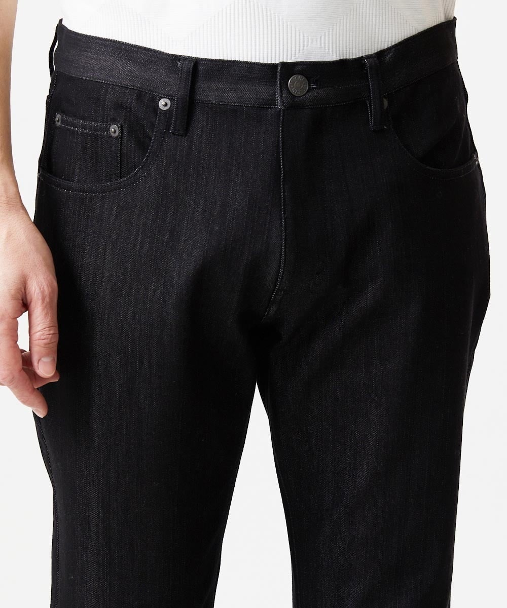 MNLDD50170 MICHEL KLEIN HOMME(ミッシェルクラン オム) 【撥水】プレビアシャンブレー5ポケットパンツ ブラック