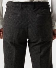 MNLDF05250 MICHEL KLEIN HOMME(ミッシェルクラン オム) ストライプスラックスパンツ ブラウン