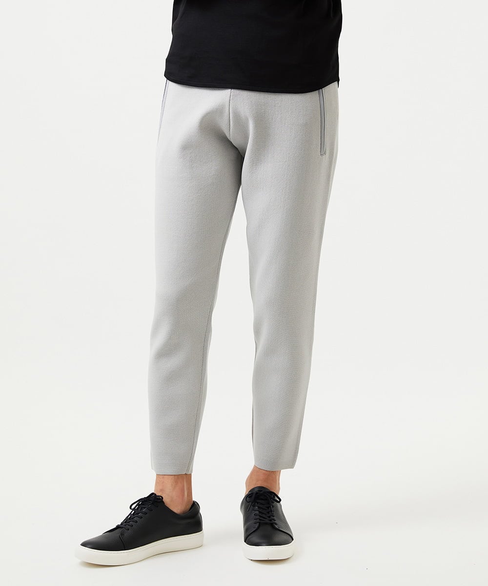 MNLDF52200 MICHEL KLEIN HOMME(ミッシェルクラン オム) 【セットアップ】ニットジョガーパンツ ライトグレー