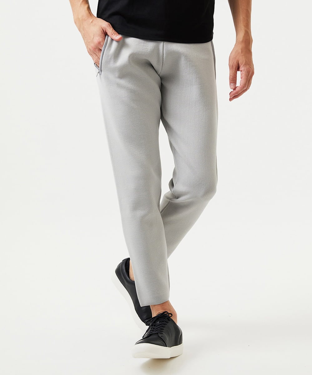 MNLDF52200 MICHEL KLEIN HOMME(ミッシェルクラン オム) 【セットアップ】ニットジョガーパンツ ライトグレー